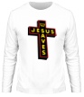Мужской лонгслив «Jesus Saves Cross» - Фото 1