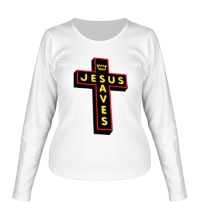 Женский лонгслив Jesus Saves Cross