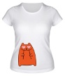 Женская футболка «Кот с сердечками, для нее» - Фото 1