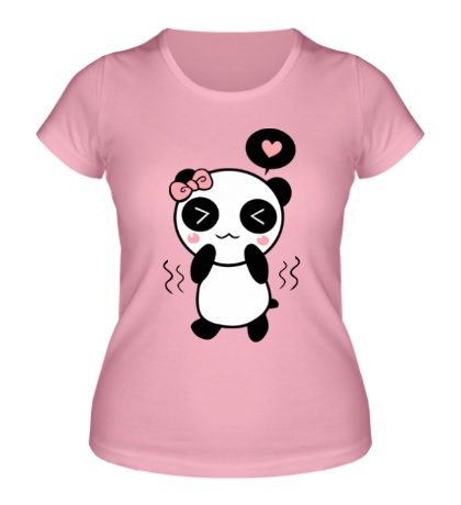 Женская футболка Влюбленная панда девочка
