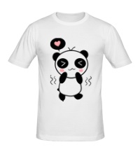 Мужская футболка Влюбленная панда мальчик
