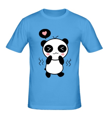 Мужская футболка Влюбленная панда мальчик