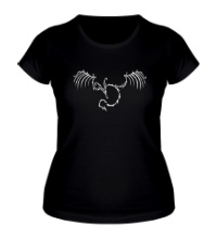 Женская футболка Скелет дракона