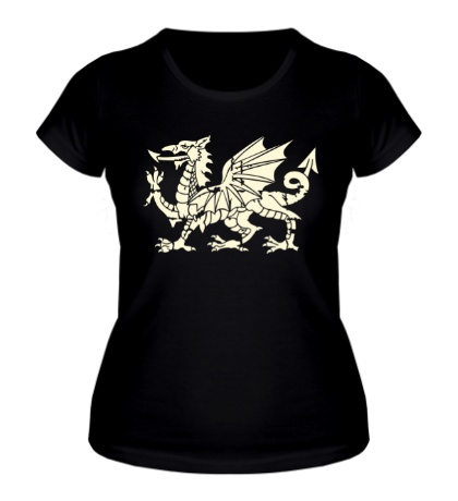 Женская футболка «Мифический дракон свет»