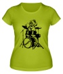 Женская футболка «Обезьяна с барабанами» - Фото 1