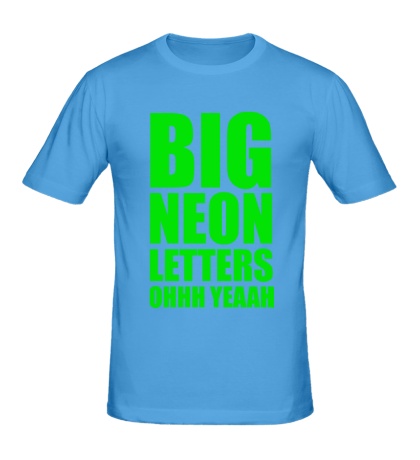 Мужская футболка «Большие неоновые буквы»