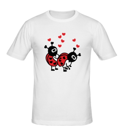 Мужская футболка Влюбленые букашки