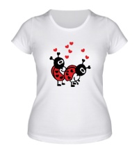 Женская футболка Влюбленые букашки