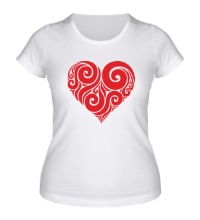 Женская футболка Узор сердца