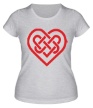 Женская футболка «Сердце из кельтских узоров» - Фото 1