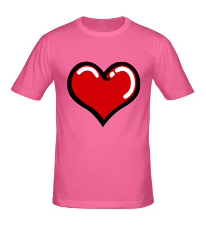Мужская футболка «Объемное сердечко»