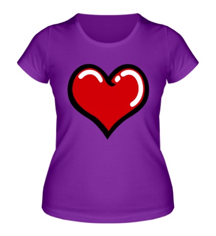Женская футболка Объемное сердечко