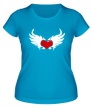 Женская футболка «Сердце с крыльями» - Фото 1