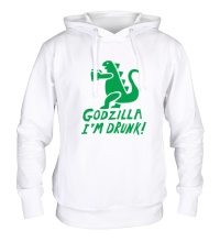 Толстовка с капюшоном Godzilla Im Drunk!