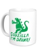 Керамическая кружка «Godzilla Im Drunk!» - Фото 1