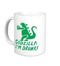 Керамическая кружка Godzilla Im Drunk!