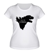 Женская футболка Godzilla is COMING