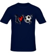 Мужская футболка «I love football» - Фото 1