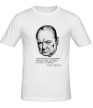 Мужская футболка «Уинстон Черчилль Цитата» - Фото 1