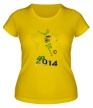 Женская футболка «Football Brazil 2014» - Фото 1