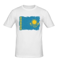 Мужская футболка Флаг Казахстана