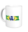 Керамическая кружка «Строгая надпись BRAZIL» - Фото 1