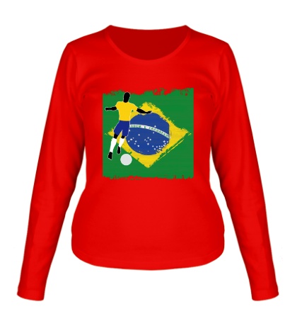 Женский лонгслив «Brazil Football»