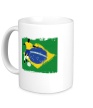 Керамическая кружка «Brazil Football» - Фото 1