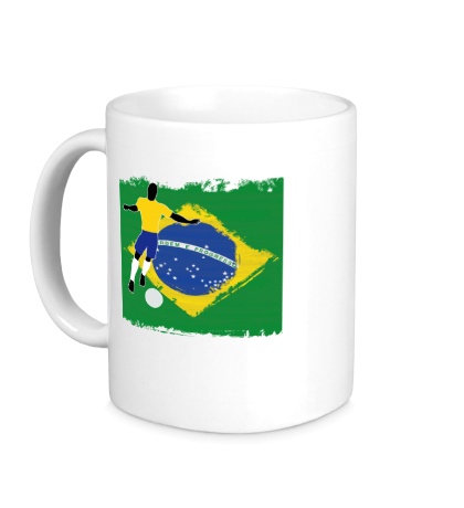 Керамическая кружка «Brazil Football»