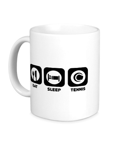 Керамическая кружка Eat Sleep Tennis