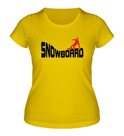 Женская футболка «Snowboard»