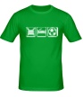 Мужская футболка «Еда, сон и футбол» - Фото 1