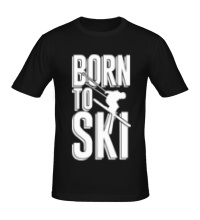 Мужская футболка Born to ski