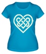 Женская футболка «Сердце из кельтских узоров свет» - Фото 1