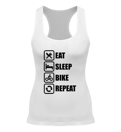 Женская борцовка Eat sleep bike repeat