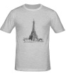 Мужская футболка «Эйфелева башня» - Фото 1