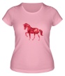 Женская футболка «Абстрактный конь» - Фото 1