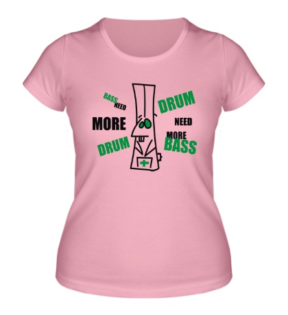 Женская футболка Need more dnb