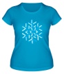 Женская футболка «Объемная снежинка» - Фото 1