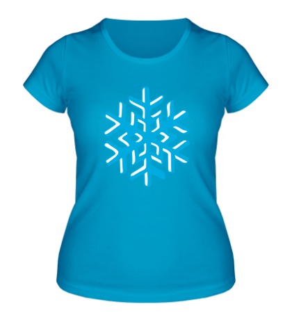 Женская футболка «Объемная снежинка»