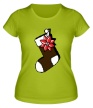 Женская футболка «Носок для подарков» - Фото 1
