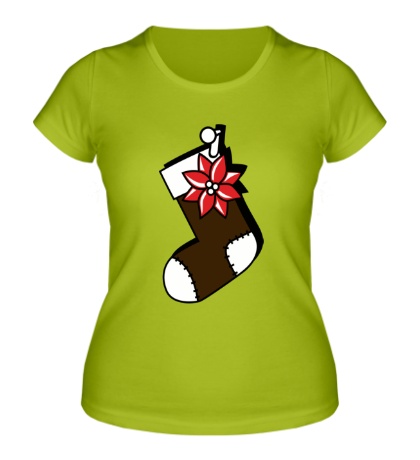 Женская футболка «Носок для подарков»