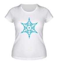 Женская футболка Кристальная снежинка