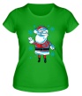 Женская футболка «Санта Клаус и снег» - Фото 1