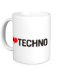Керамическая кружка «I Love Techno» - Фото 1