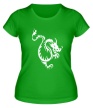 Женская футболка «Китайский водяной дракон» - Фото 1