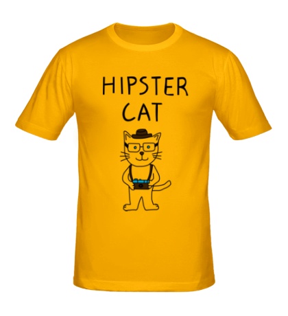 Мужская футболка Hipster Cat