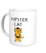Керамическая кружка «Hipster Cat» - Фото 1
