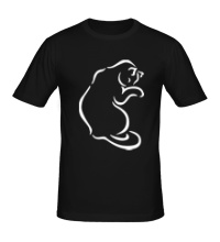 Мужская футболка Силуэт кошки