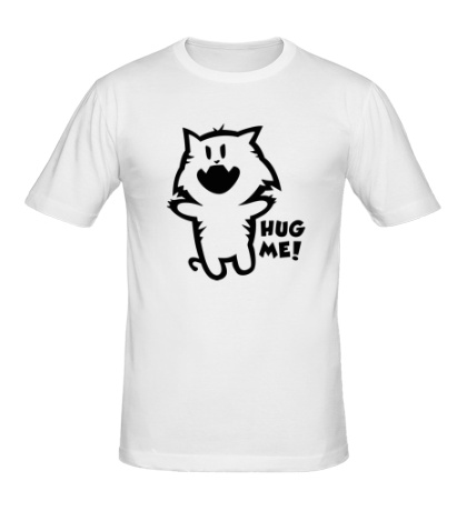 Мужская футболка «Cat: hug me»